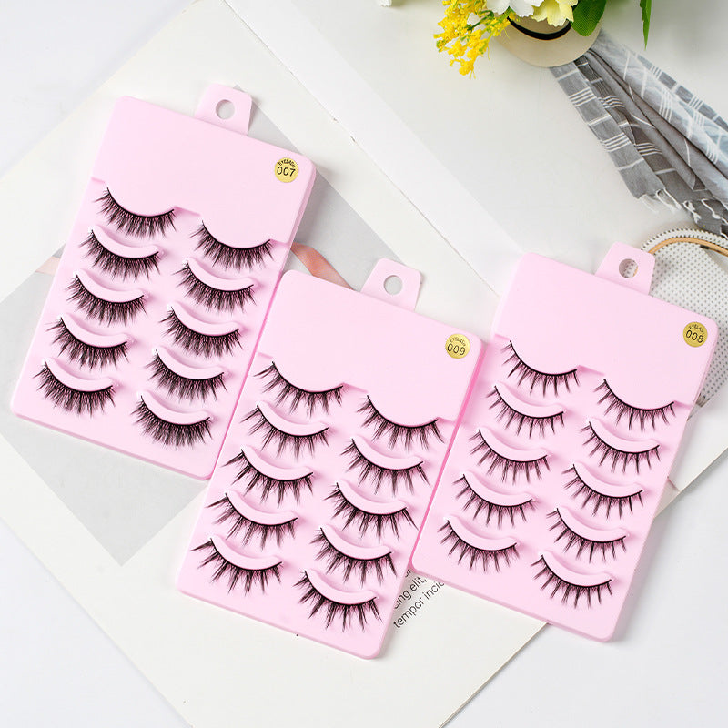 5 Pairs Manga Lashes New Arrival Anime Cosplay Natural Wispy Korean Makeup Artificial False Eyelashes