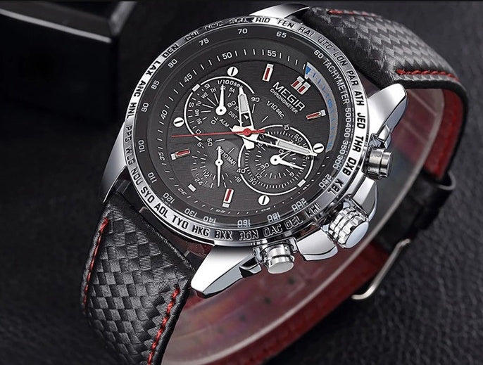 Wholesale Original 1010 Leather Strap 3ATM Waterproof Quartz Luxury Business Mens Watches