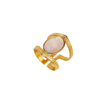 Vintage High-End Geometric Stainless Steel Ring
