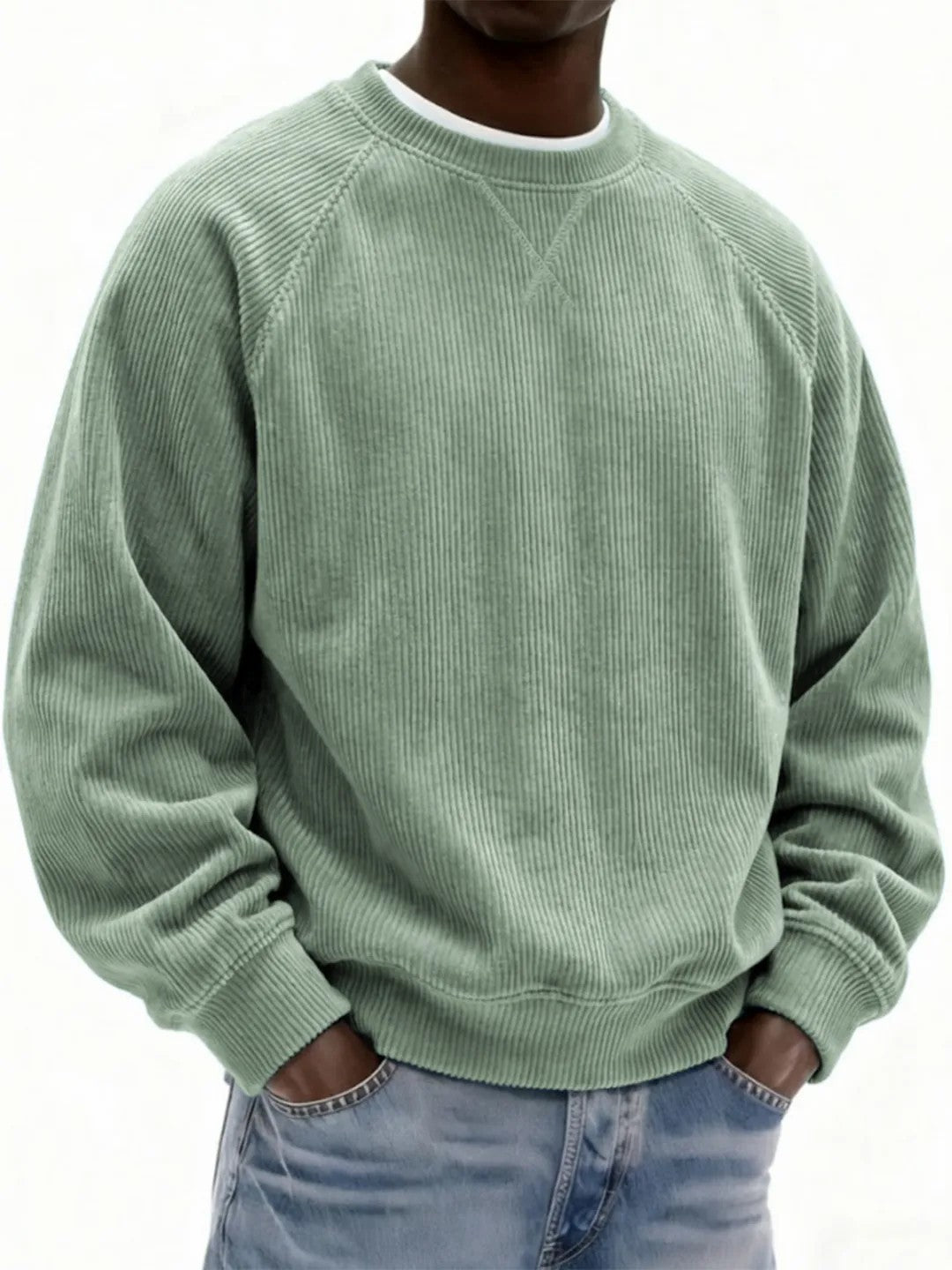 Mens Fashionable Simple And Relaxed Fit Sweatshirt