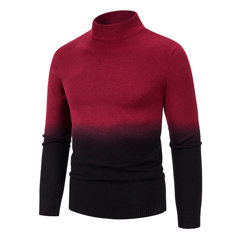 Mens Mid-Neck Thermal Gradient Sweater