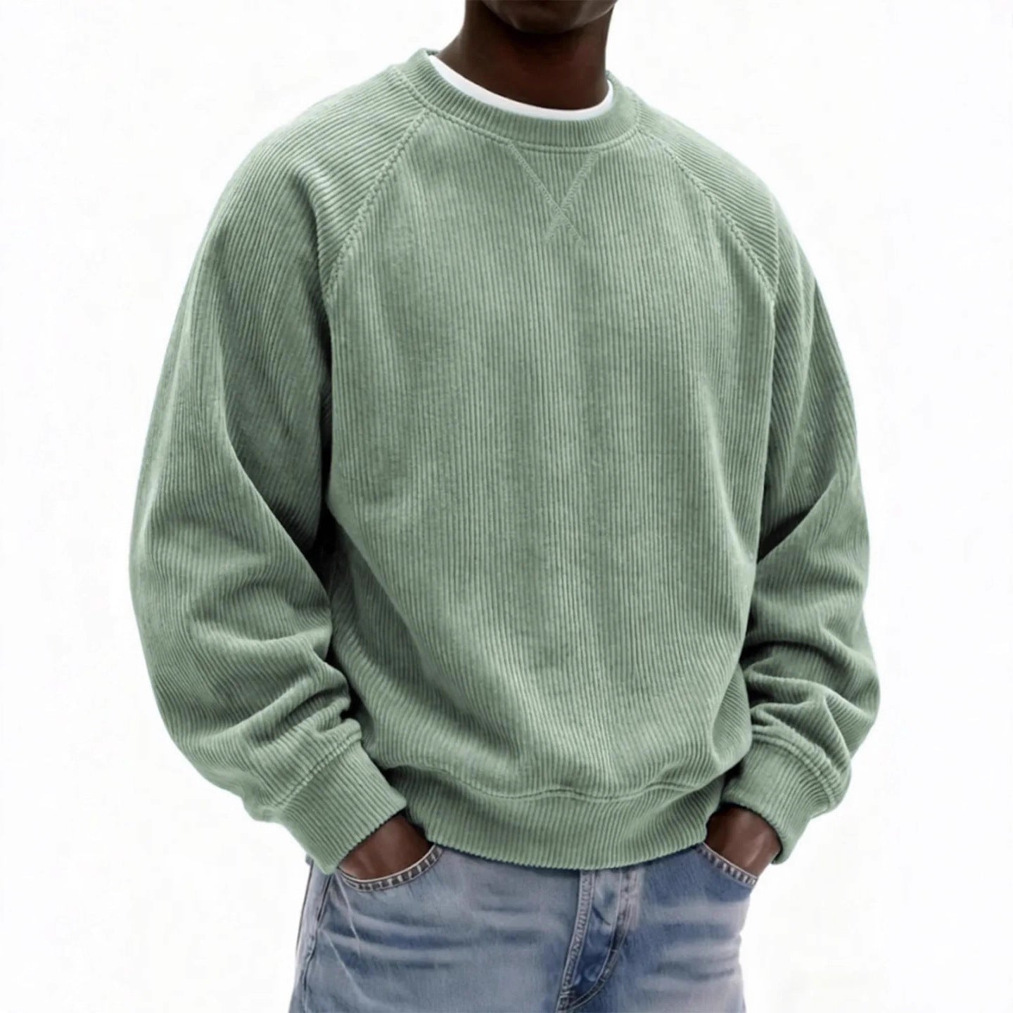 Mens Fashionable Simple And Relaxed Fit Sweatshirt
