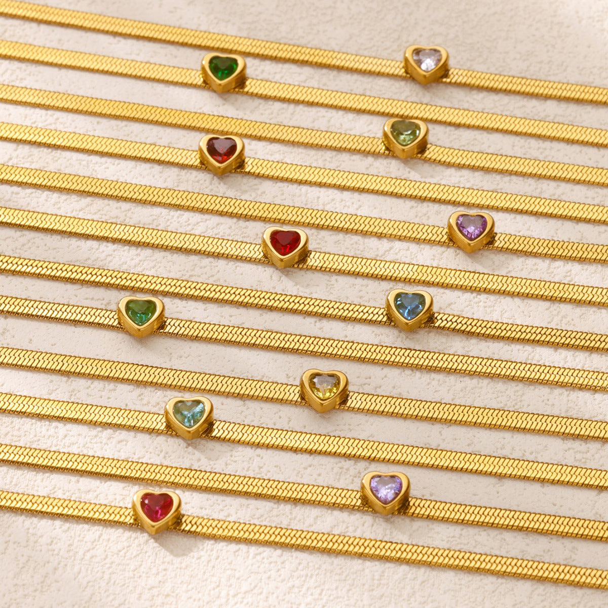 18K Gold-plated Stainless Steel Snake-chain Blade Chain Anklet