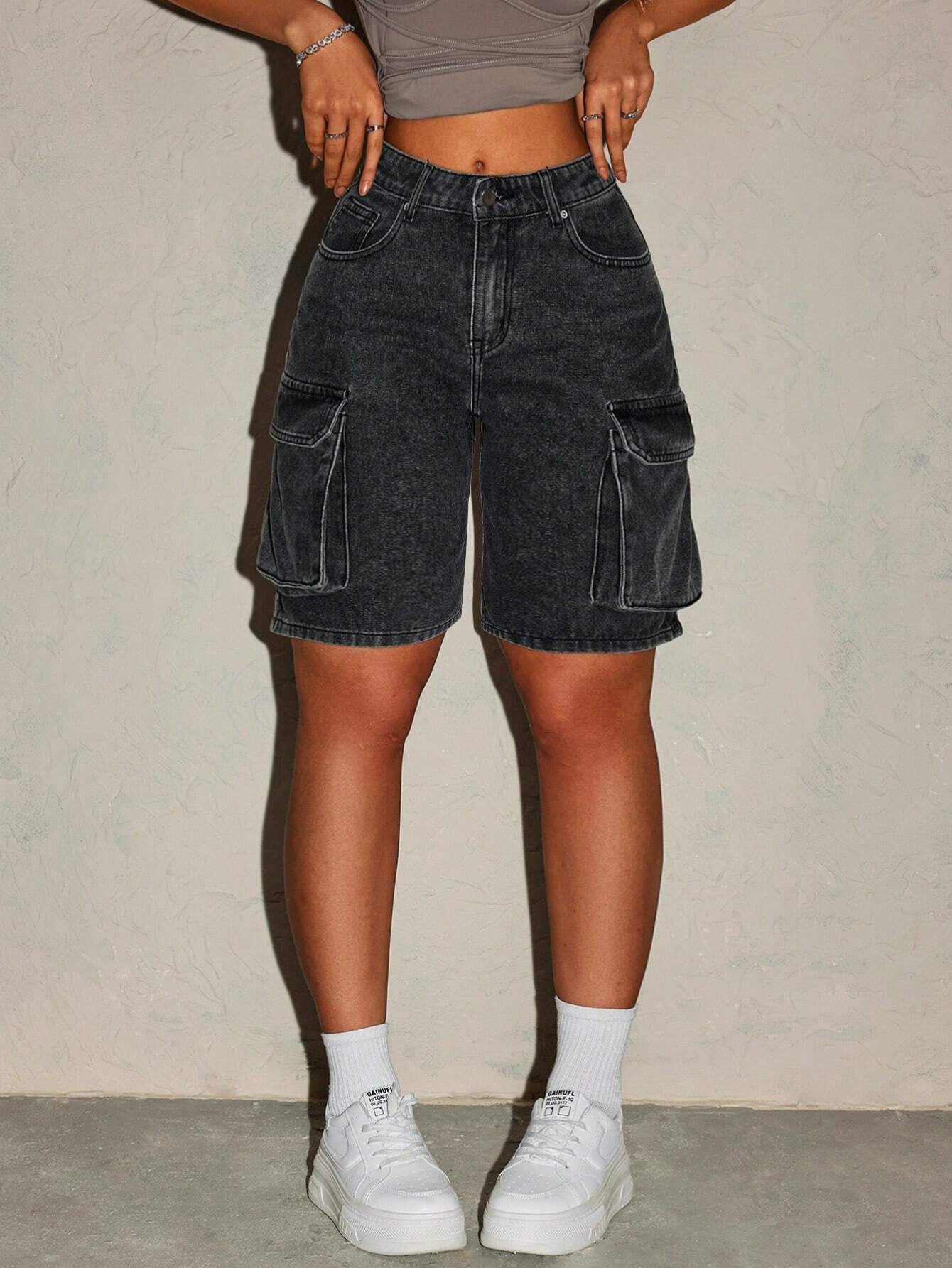 Retro Workwear Denim Shorts From Europe And The US