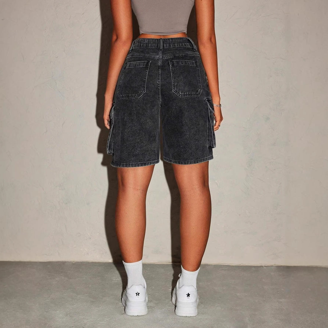 Retro Workwear Denim Shorts From Europe And The US