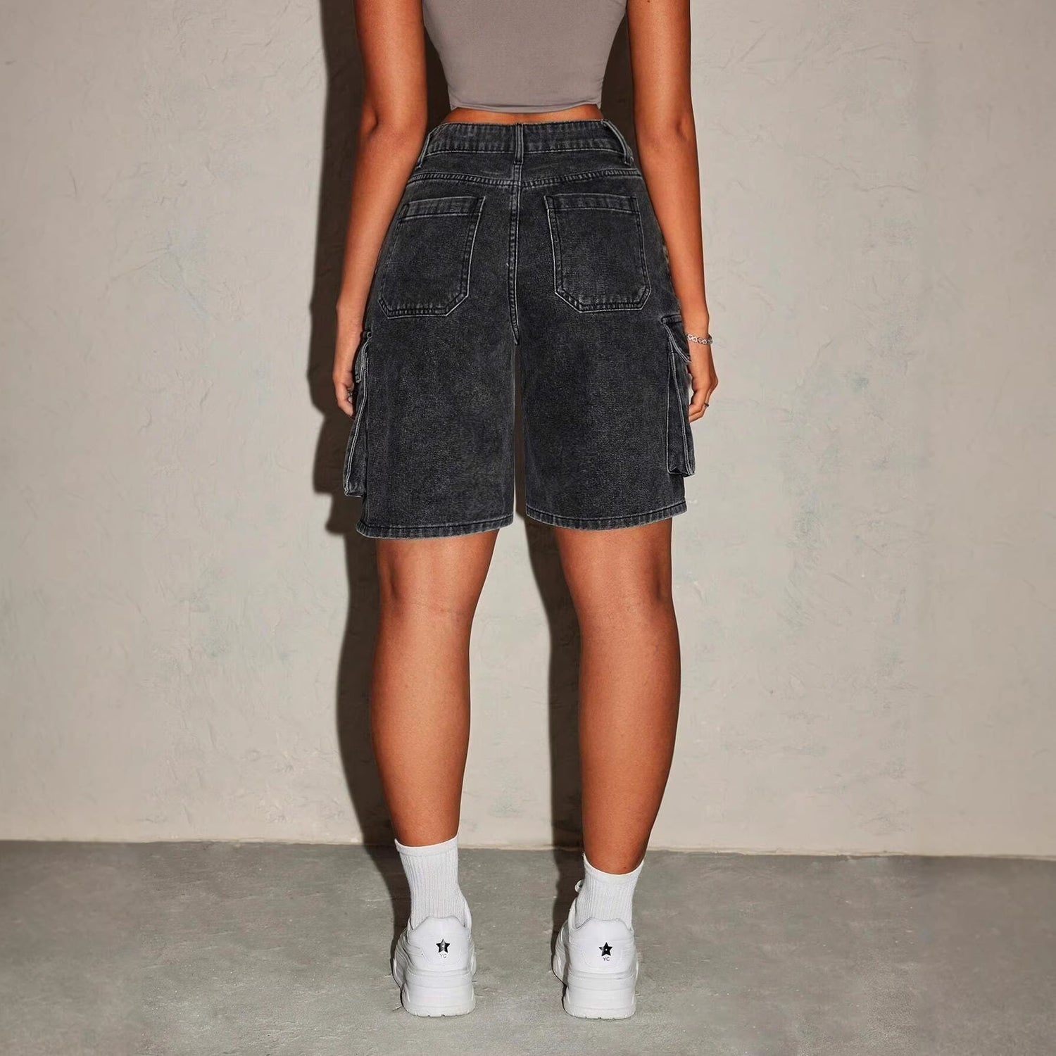 Retro Workwear Denim Shorts From Europe And The US