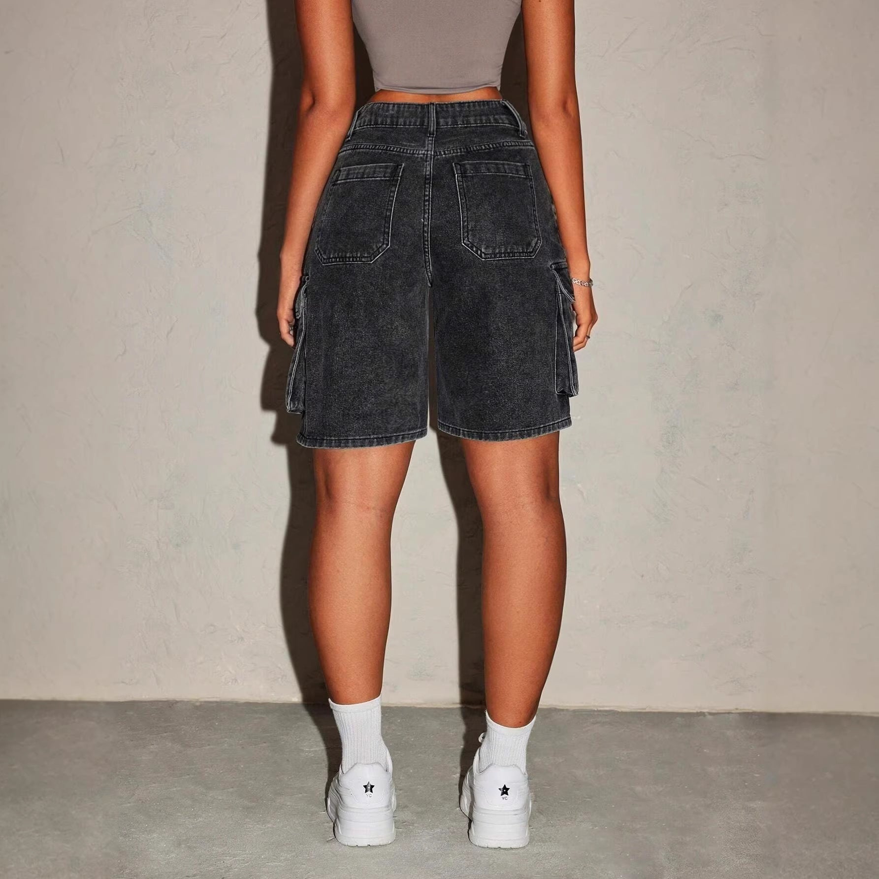 Retro Workwear Denim Shorts From Europe And The US