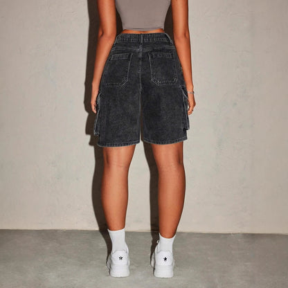 Retro Workwear Denim Shorts From Europe And The US
