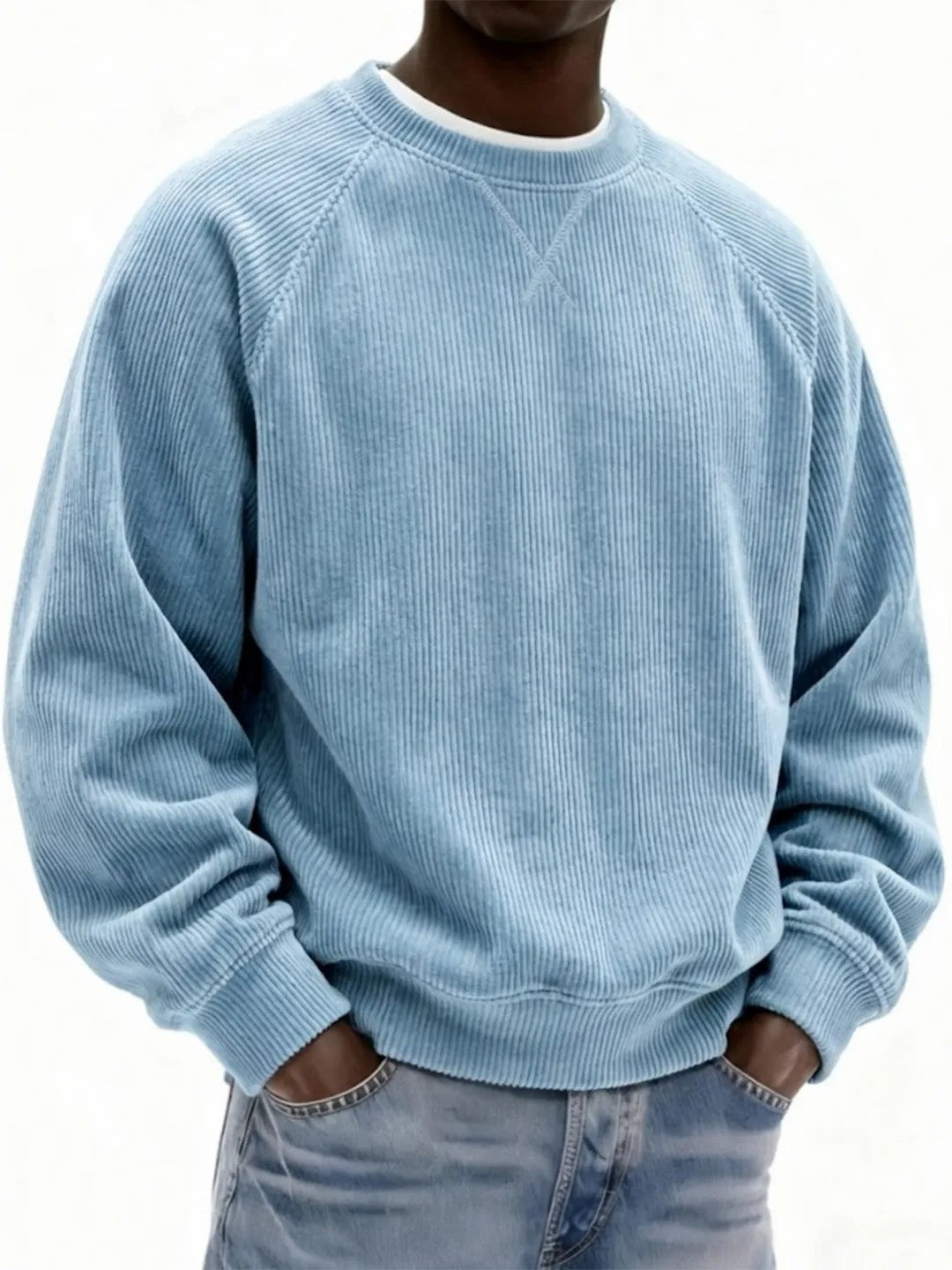 Mens Fashionable Simple And Relaxed Fit Sweatshirt