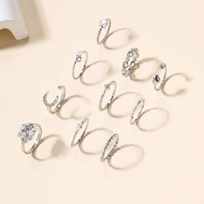Starry Jewelry For Women A Niche, Light-Luxury Ring Set As An Accessory