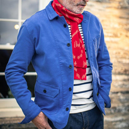 Spring Autumn Casual Stylish Slim-fit Mens Workwear Solid-color Lapel Jacket With Buttons