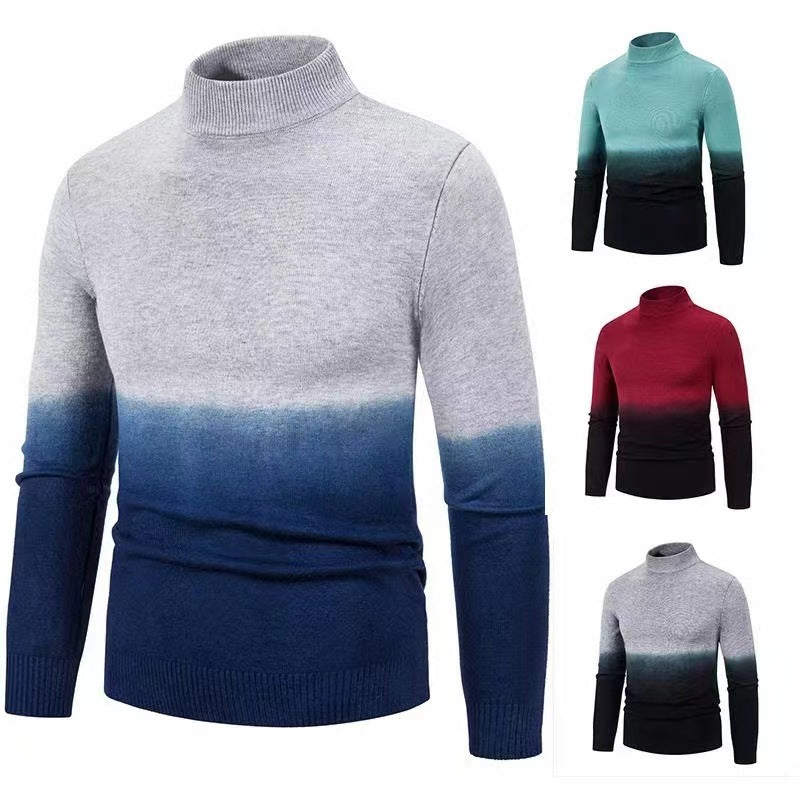 Mens Mid-Neck Thermal Gradient Sweater